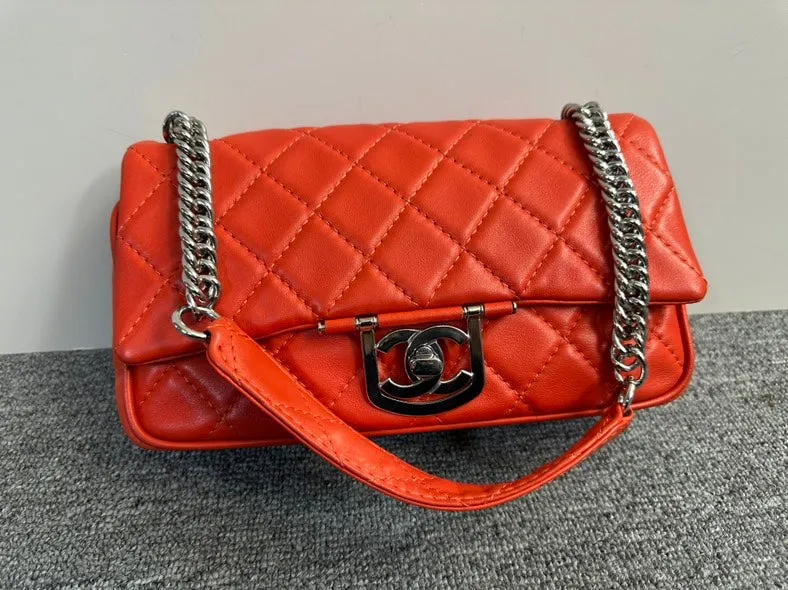 Chanel Red Quilted Shoulder Bag
