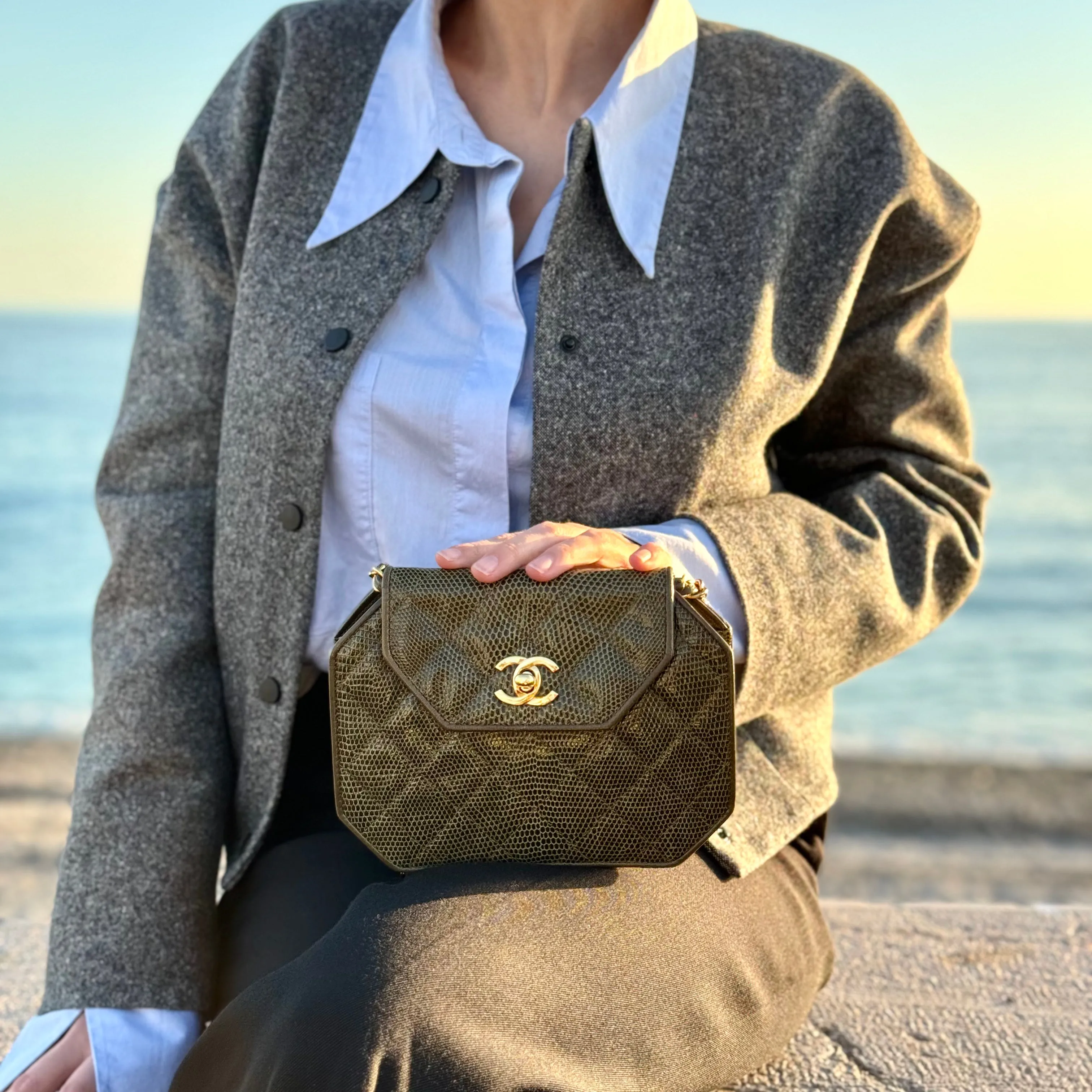 Chanel - Sac vintage en lézard