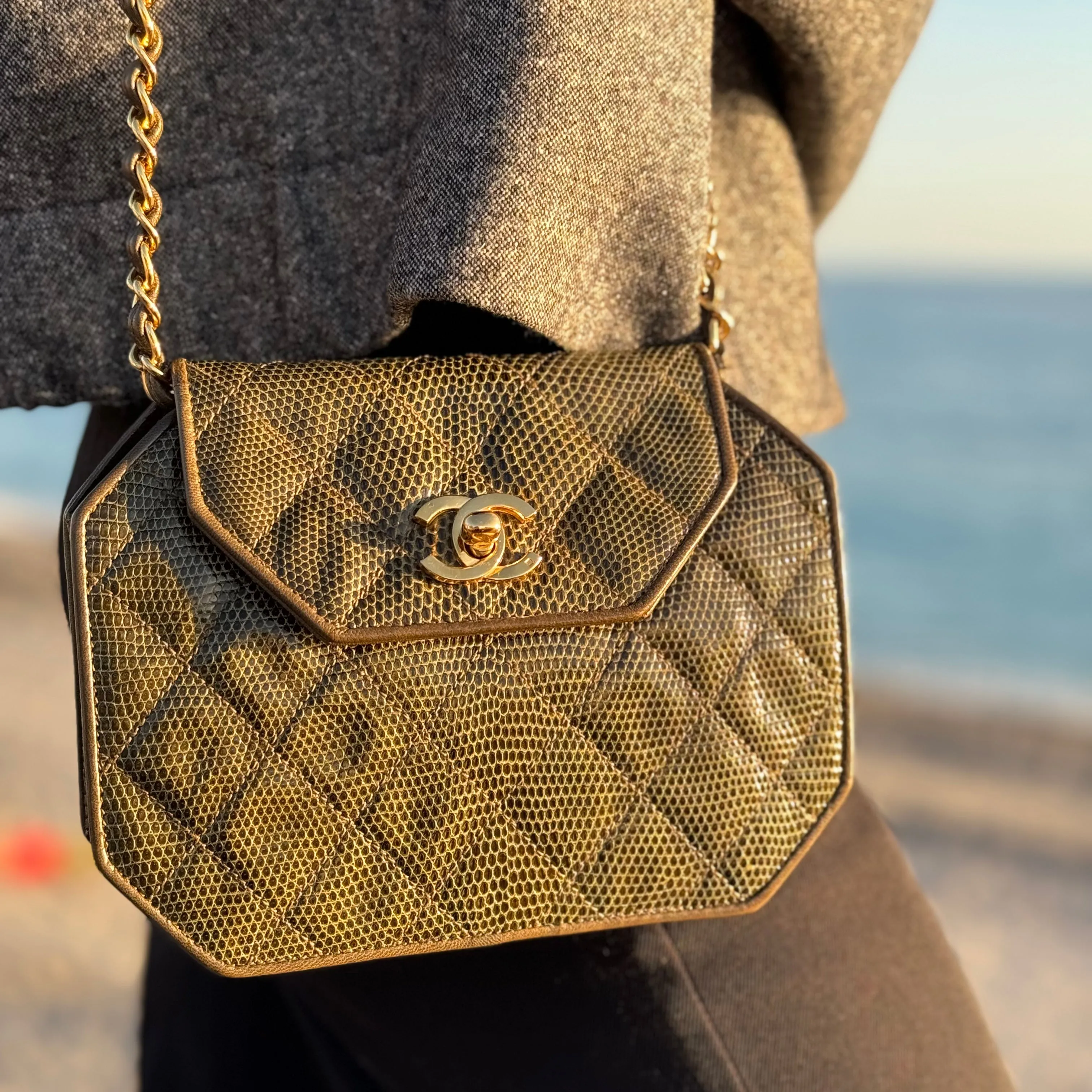 Chanel - Sac vintage en lézard