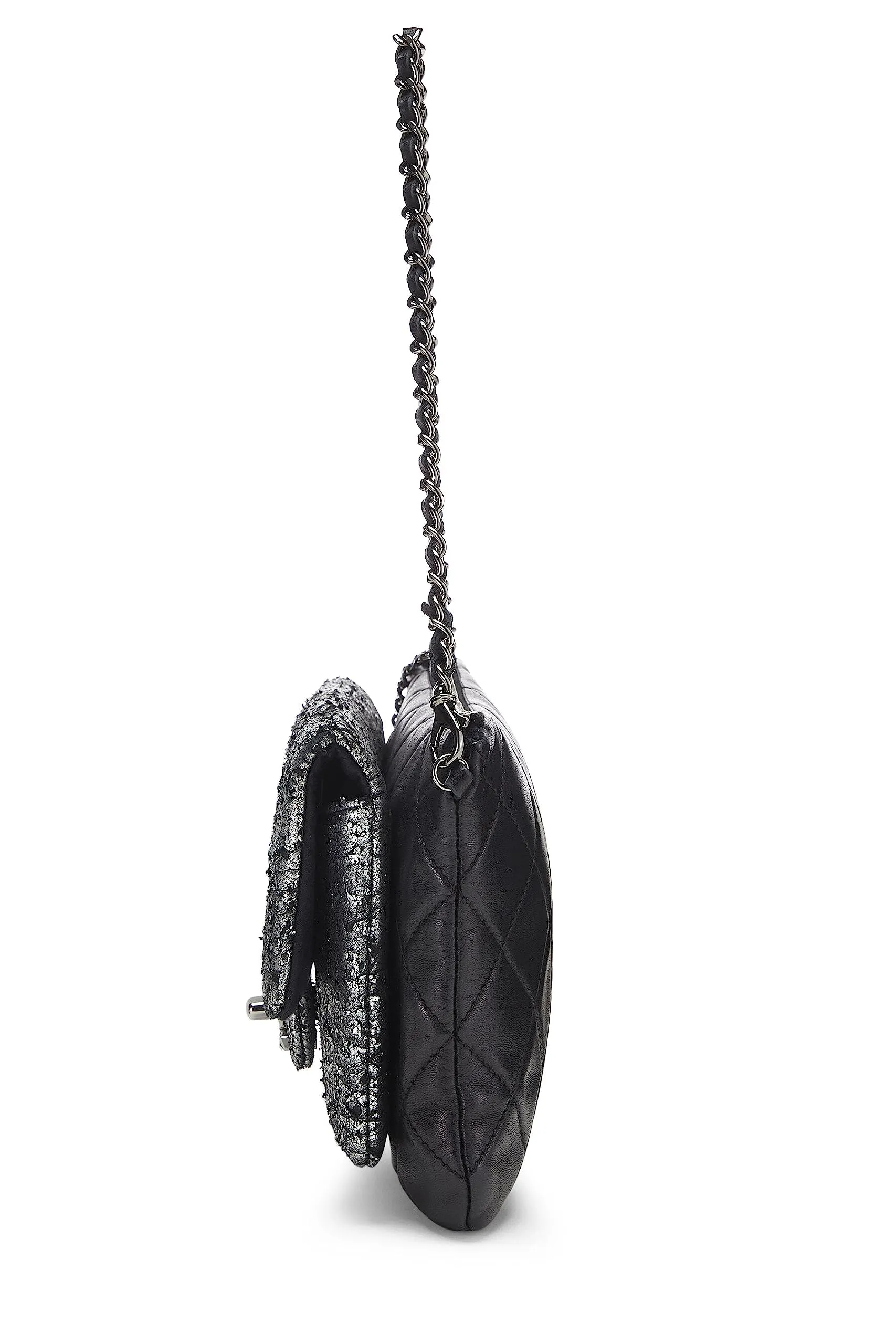 Chanel,  Silver Metallic Lambskin Mineral Nights Evening Bag, Multi