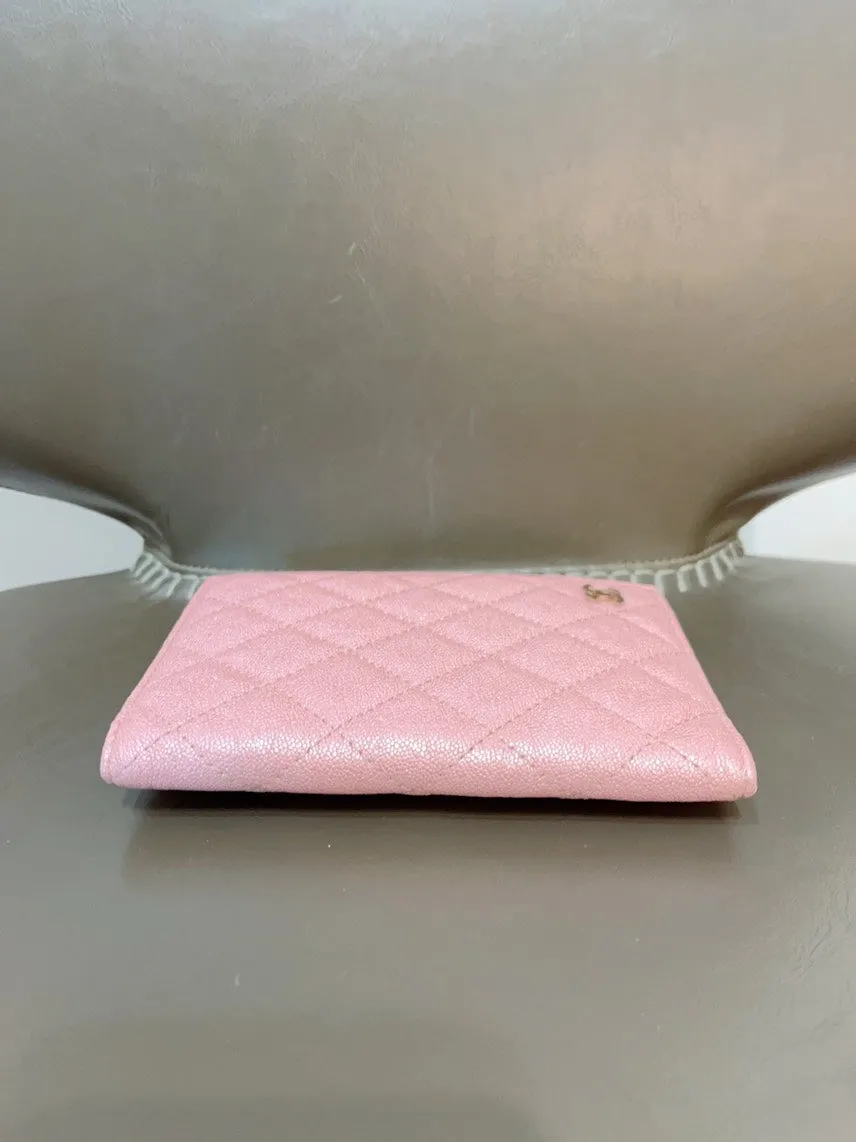 Chanel SLG Caviar Pink Passport Case