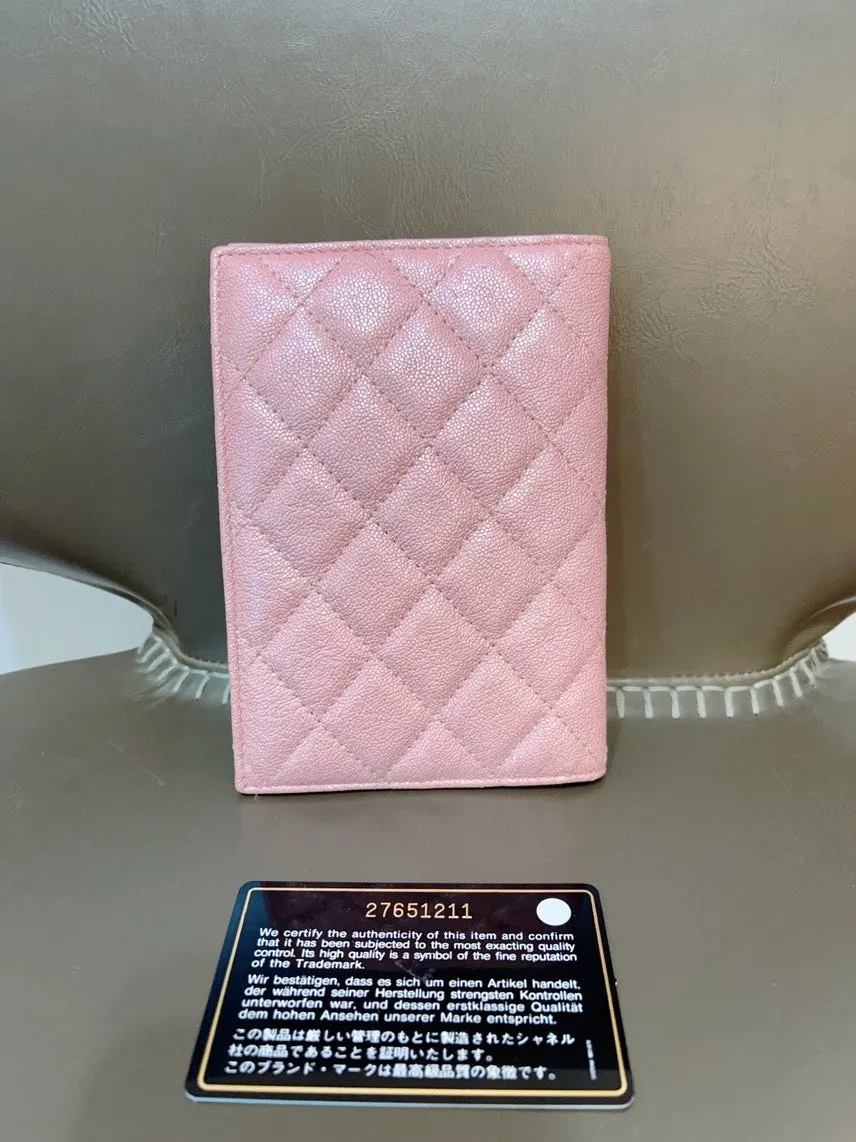 Chanel SLG Caviar Pink Passport Case
