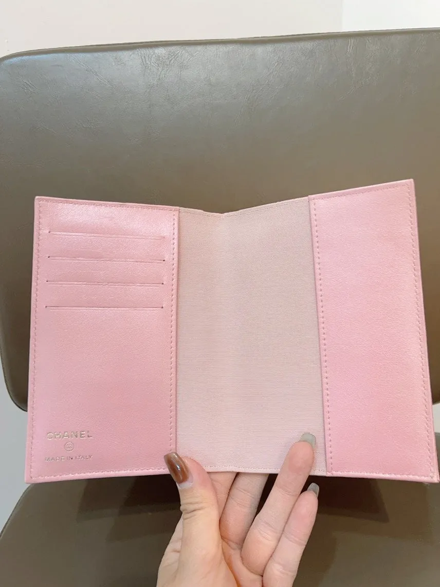 Chanel SLG Caviar Pink Passport Case