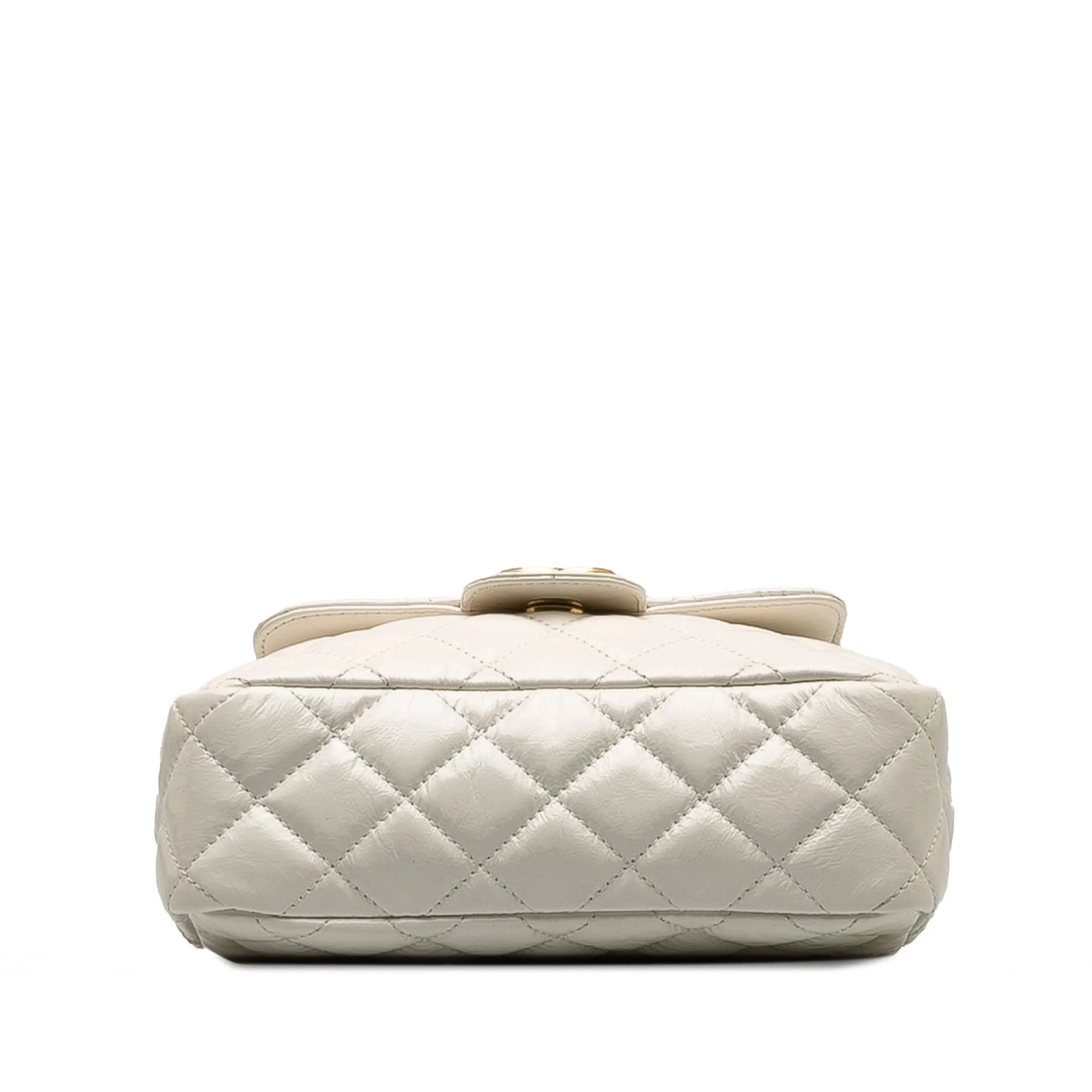 Chanel Small CC Crumpled Calfskin Wavy Hobo Crossbody Bag