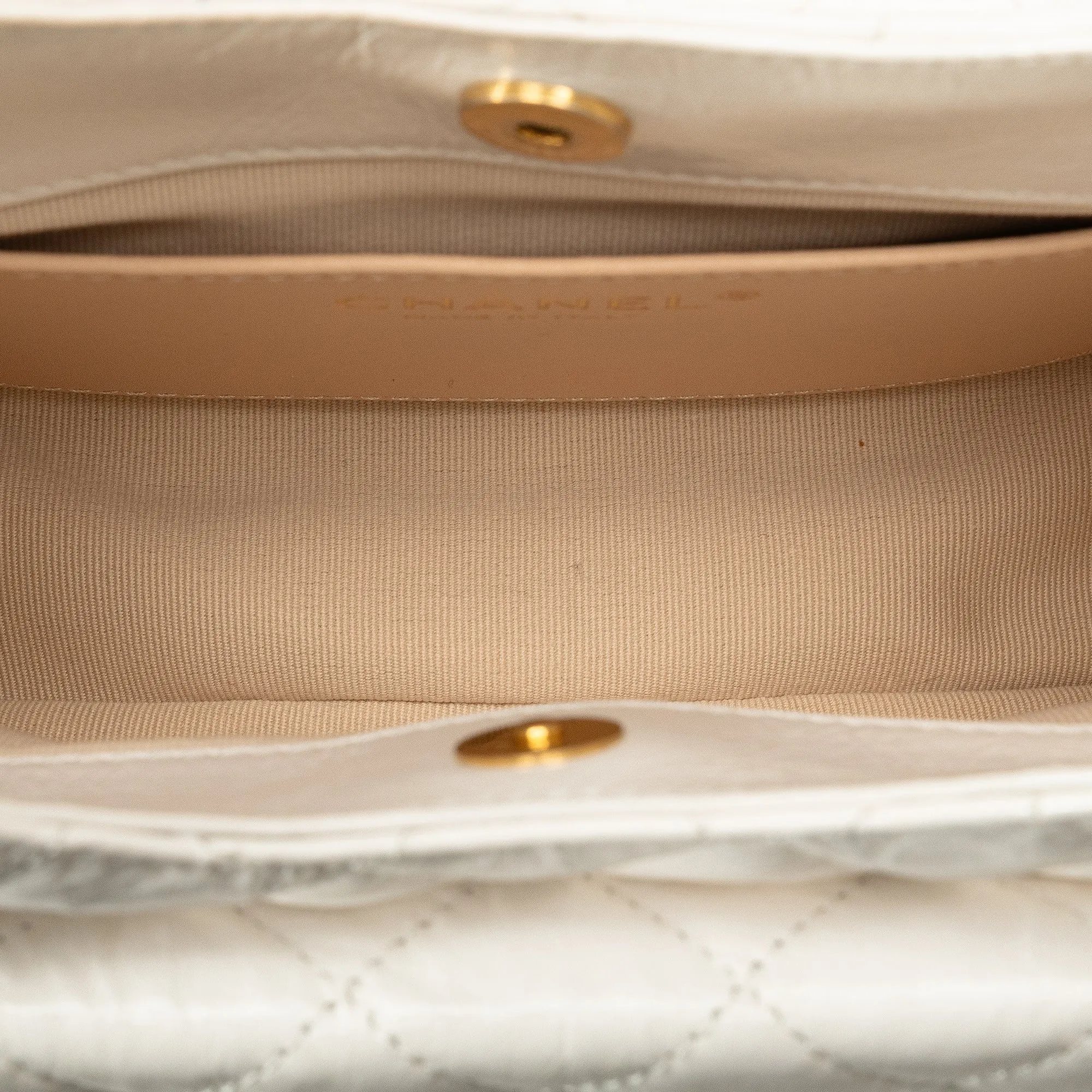 Chanel Small CC Crumpled Calfskin Wavy Hobo Crossbody Bag
