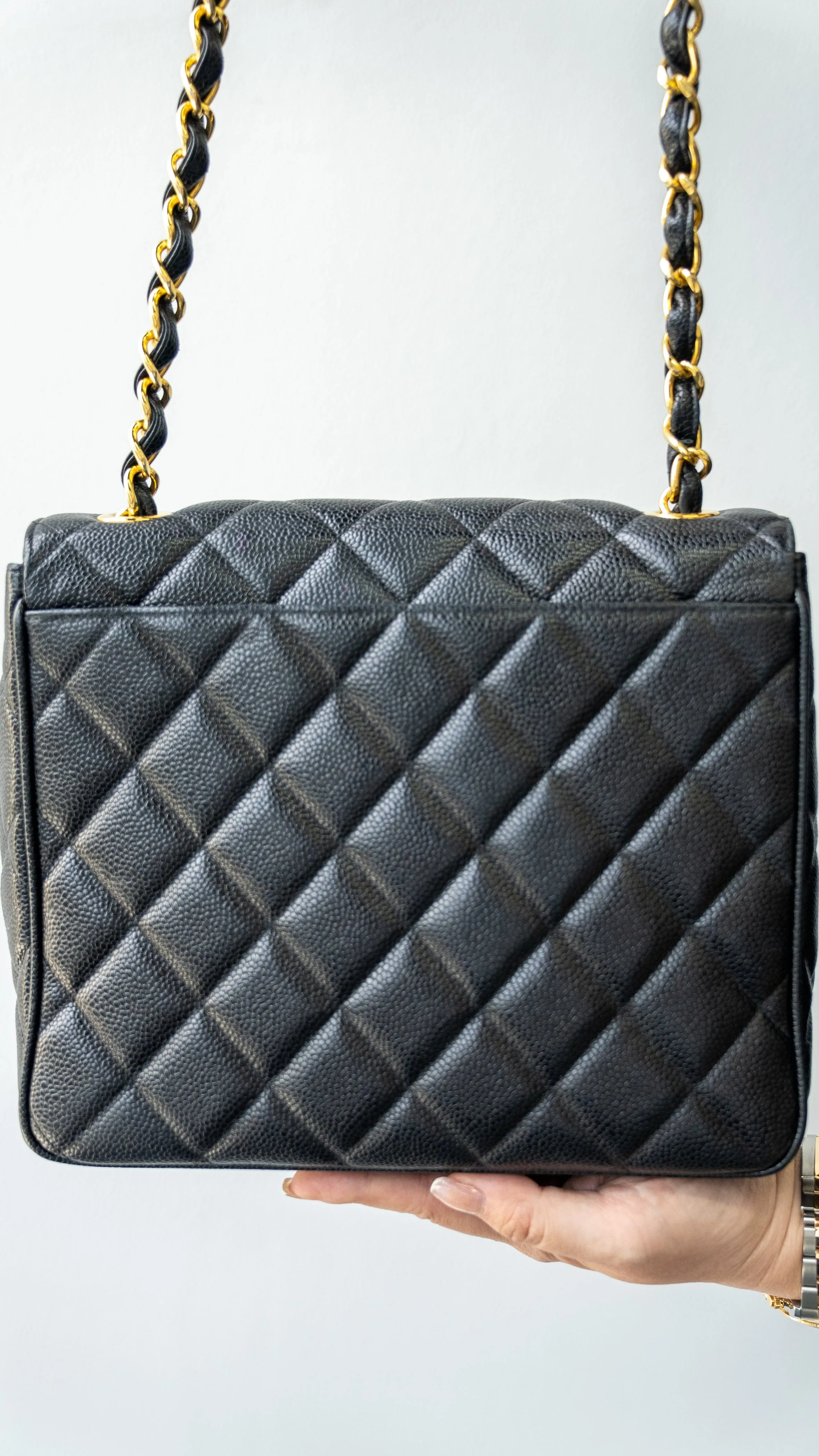 Chanel Square Satchel style bag with large CC hardware - AWL3366