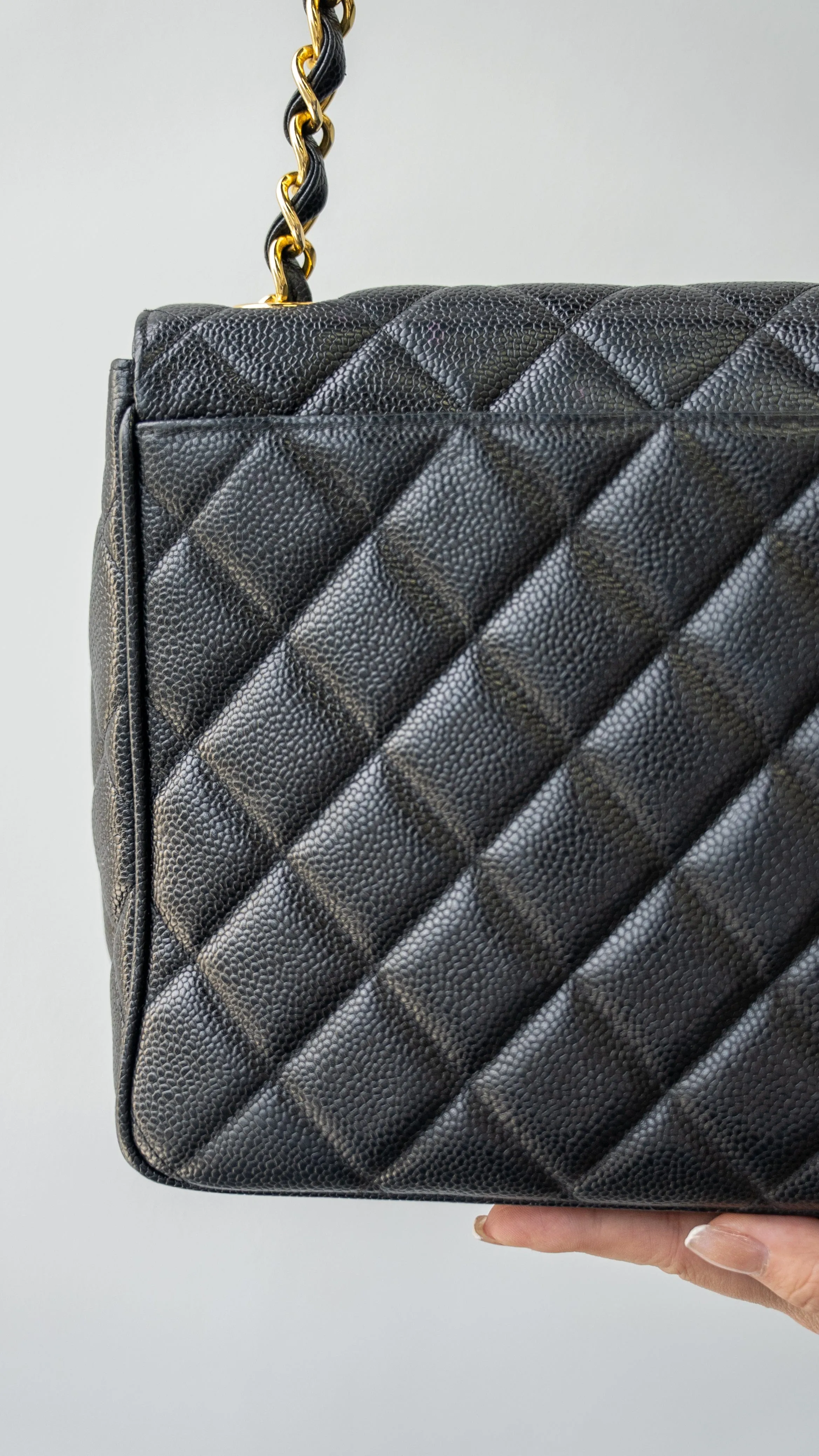 Chanel Square Satchel style bag with large CC hardware - AWL3366