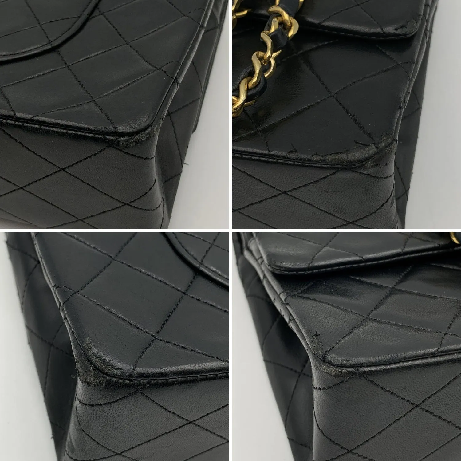 CHANEL Vintage Black Quilted Timeless Classic 2.55 Shoulder Bag 25 Cm