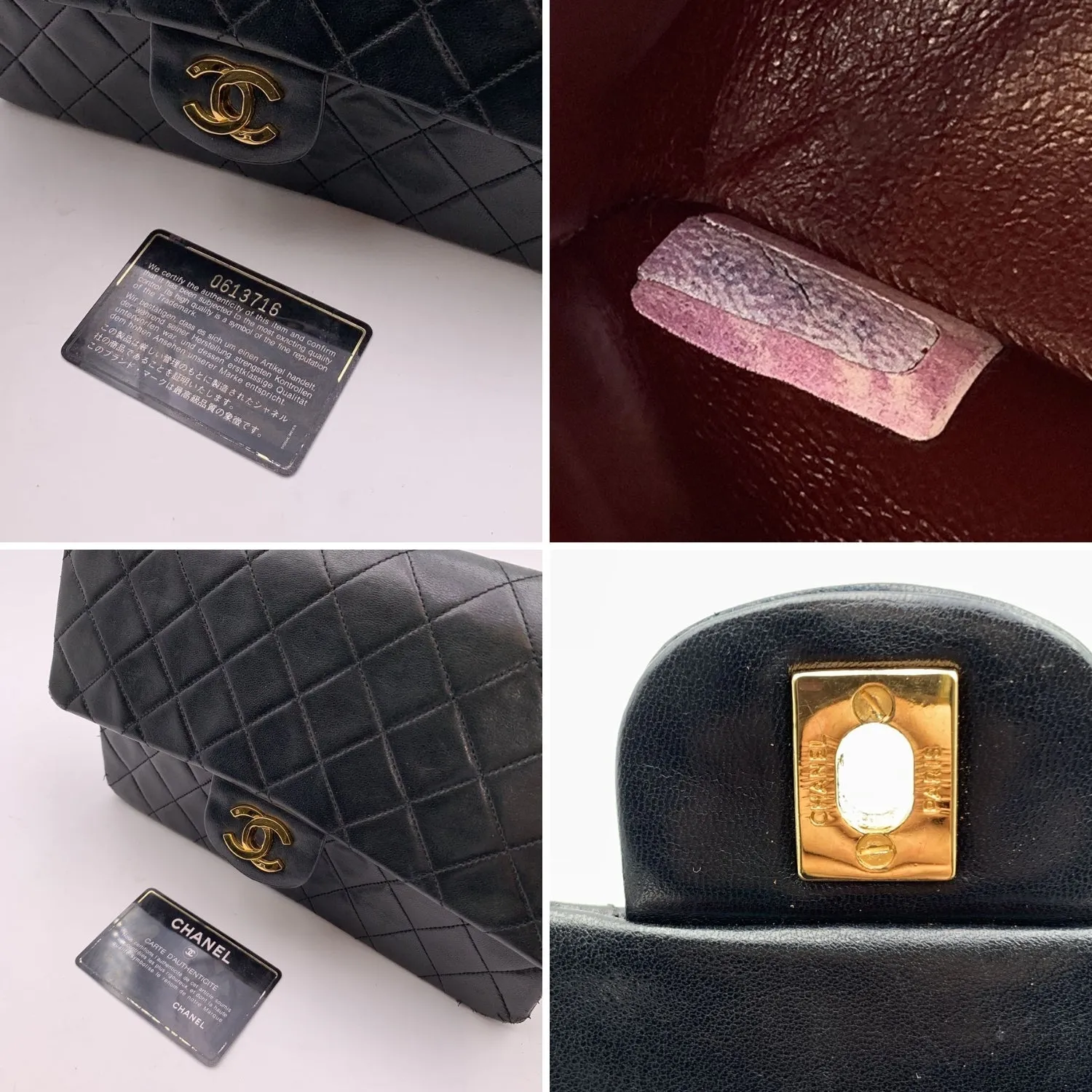 CHANEL Vintage Black Quilted Timeless Classic 2.55 Shoulder Bag 25 Cm