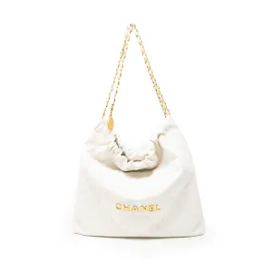Chanel White 22 Hobo
