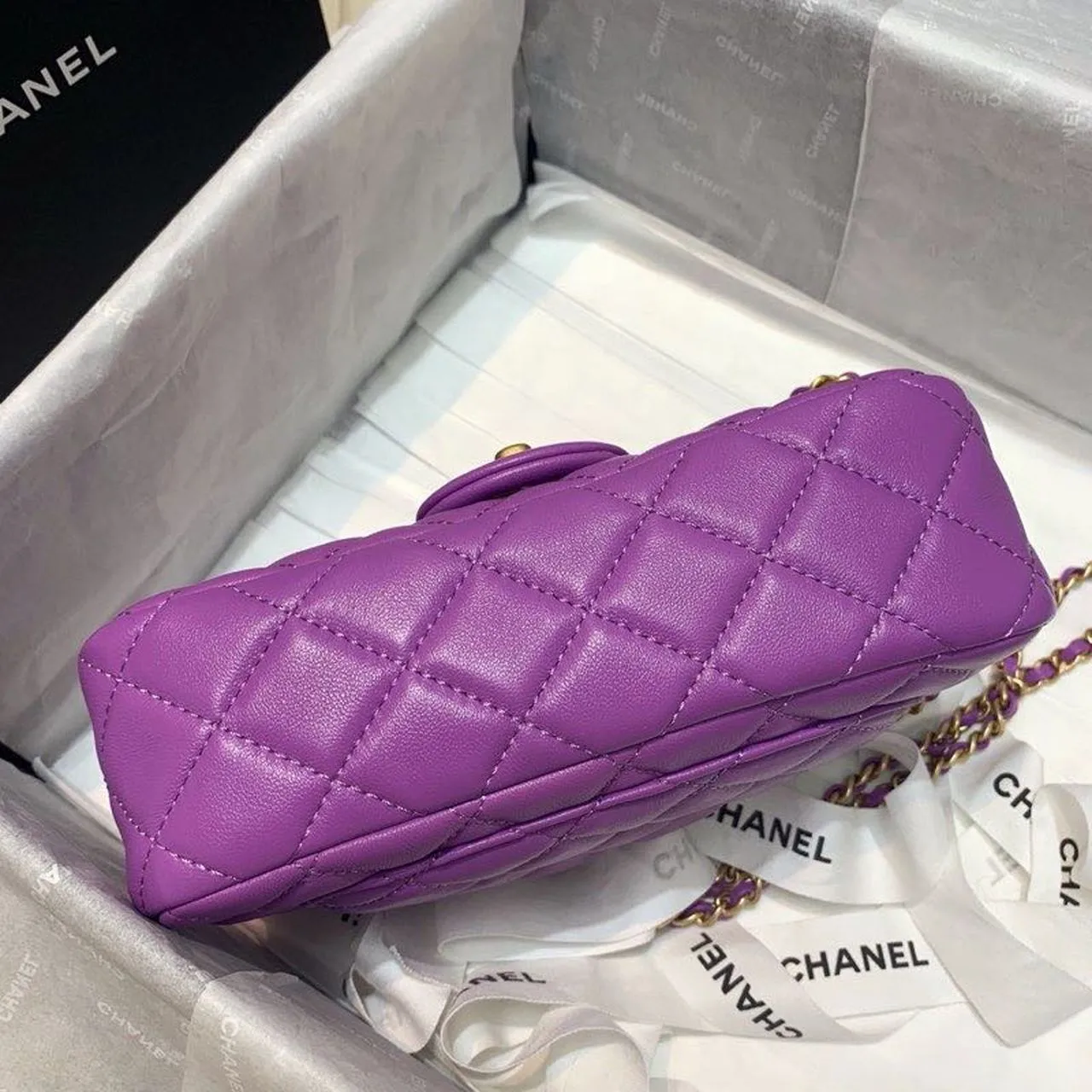 CHLFlap Bag With CHLBall On Strap Purple For Women, Women&#8217;s Handbags, Shoulder And Crossbody Bags 7.8in/20cm AS1787