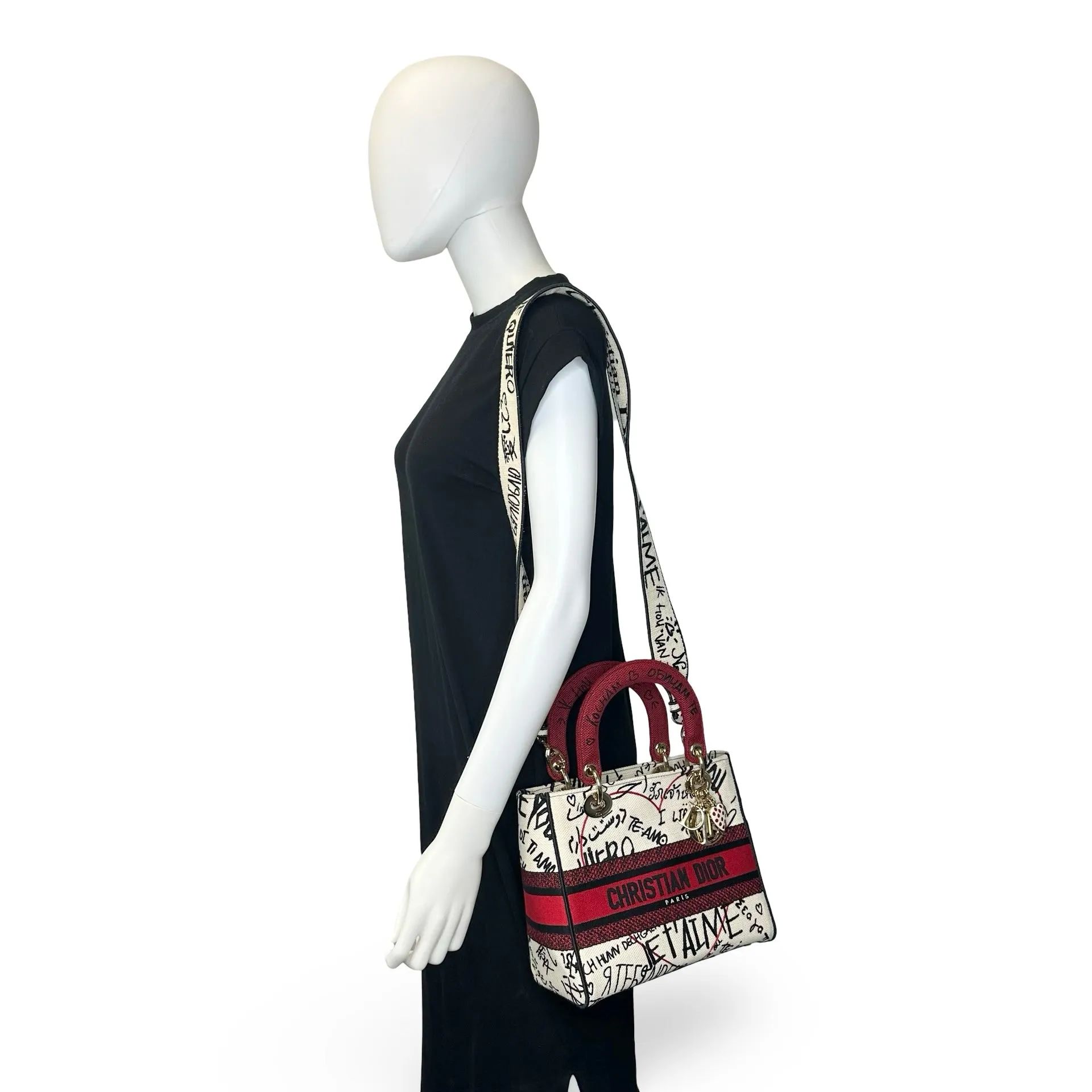 CHRISTIAN DIOR: DiorAmour Graffiti Medium Lady D-Lite