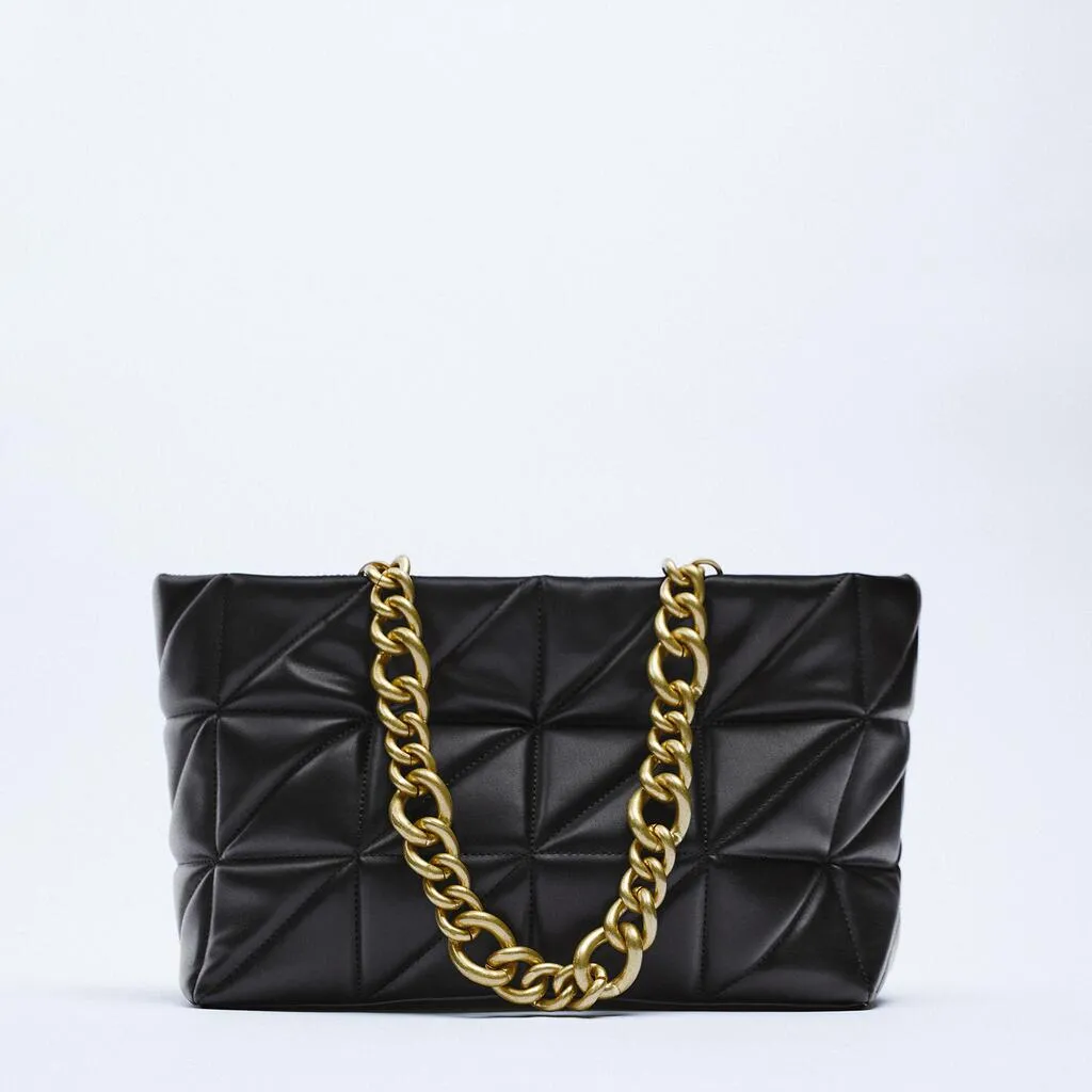 Christmas Gift Bands Quilted Thick Chain Large Tote Bag Designer Women Shoulder Bags Luxury Pu Leather Lady Handbags Lingge Big Purses 2021 Sac