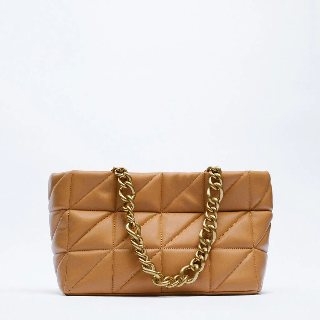 Christmas Gift Bands Quilted Thick Chain Large Tote Bag Designer Women Shoulder Bags Luxury Pu Leather Lady Handbags Lingge Big Purses 2021 Sac