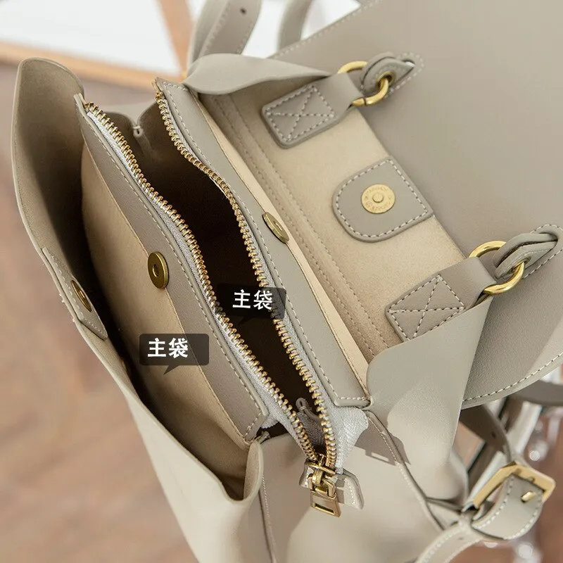 Christmas Gift Cowhide Genuine Leather Fashion Feminine Vintage Backpack Female Schoolbag Women Bagpack Sac A Dos Bag Backpacks Rugzak Rucksack