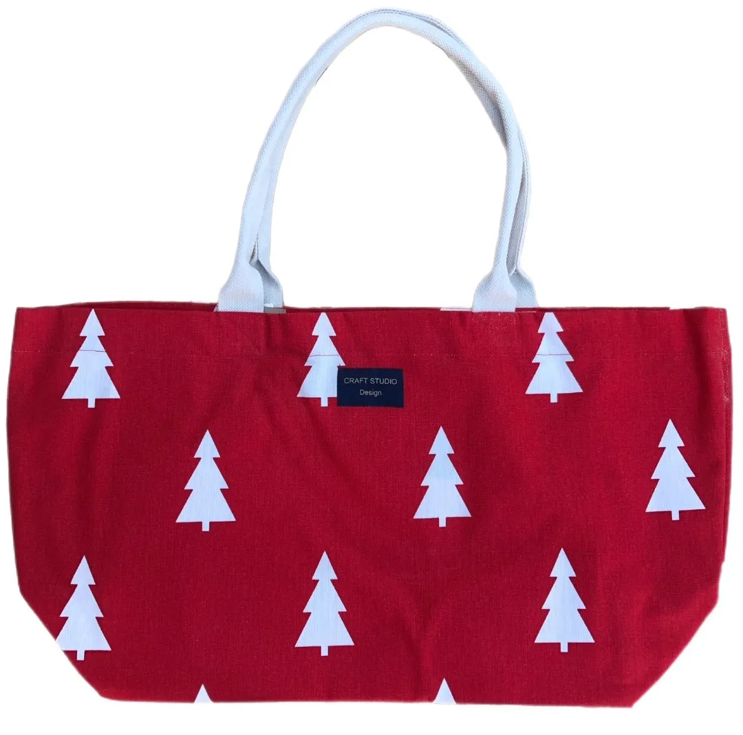Christmas Large Tote Bag Red