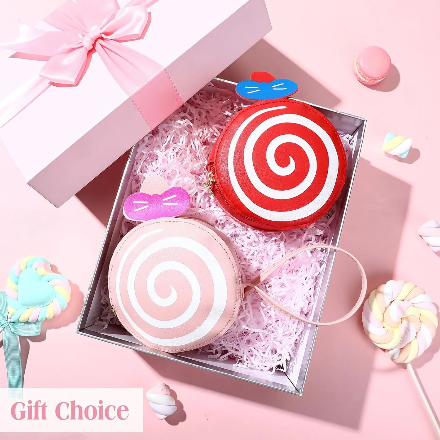Chunful 6 Pcs Mini Purse Crossbody Toddler Purse Tiny Shoulder Handbag Bag for Women Teen Girl Party Favors Party Favors