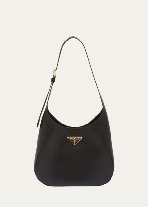City Calf Leather Hobo Bag