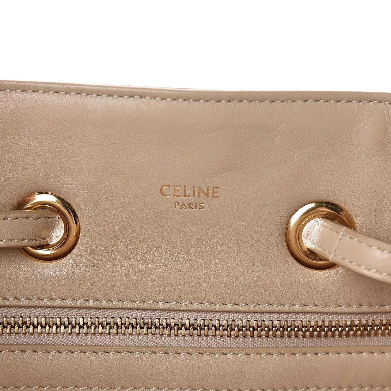 CÉLINE C CHARM QUILTED CALFSKIN LEATHER BACKPACK