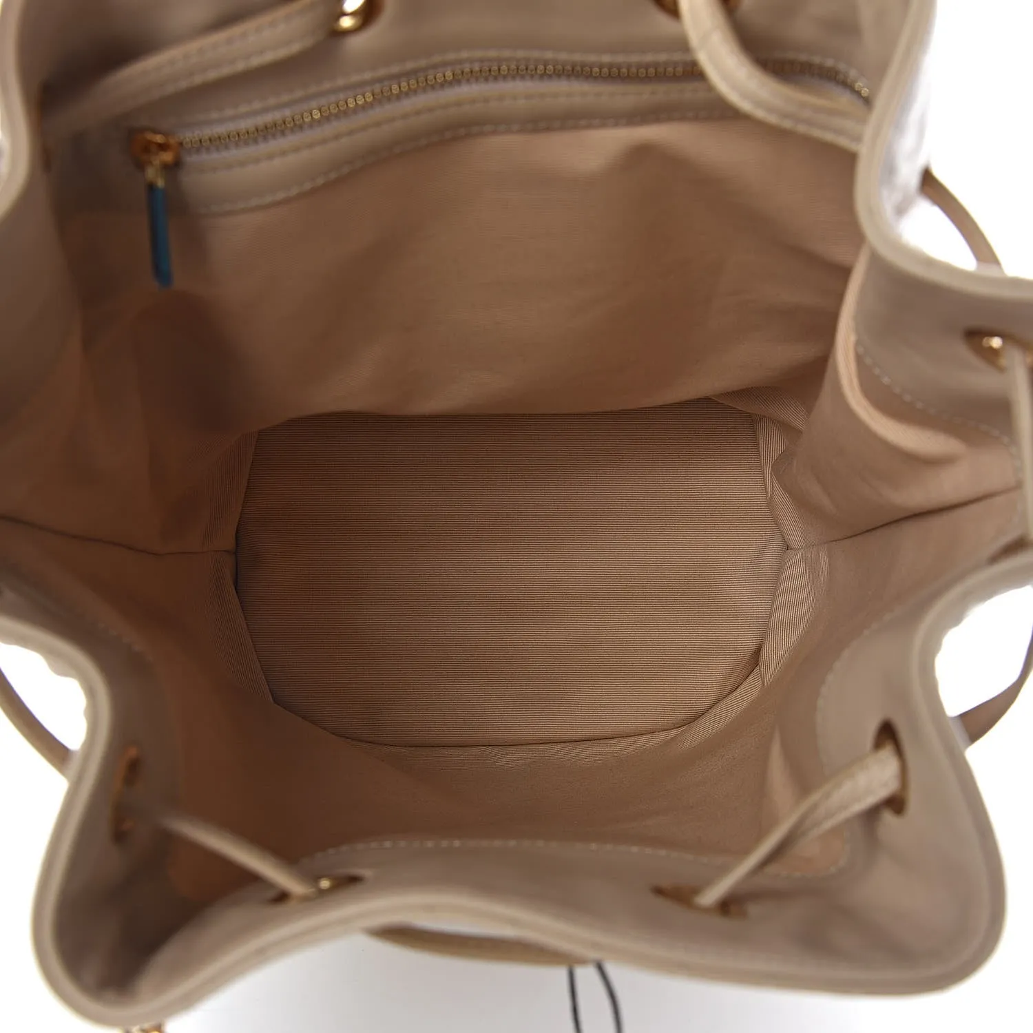 CÉLINE C CHARM QUILTED CALFSKIN LEATHER BACKPACK