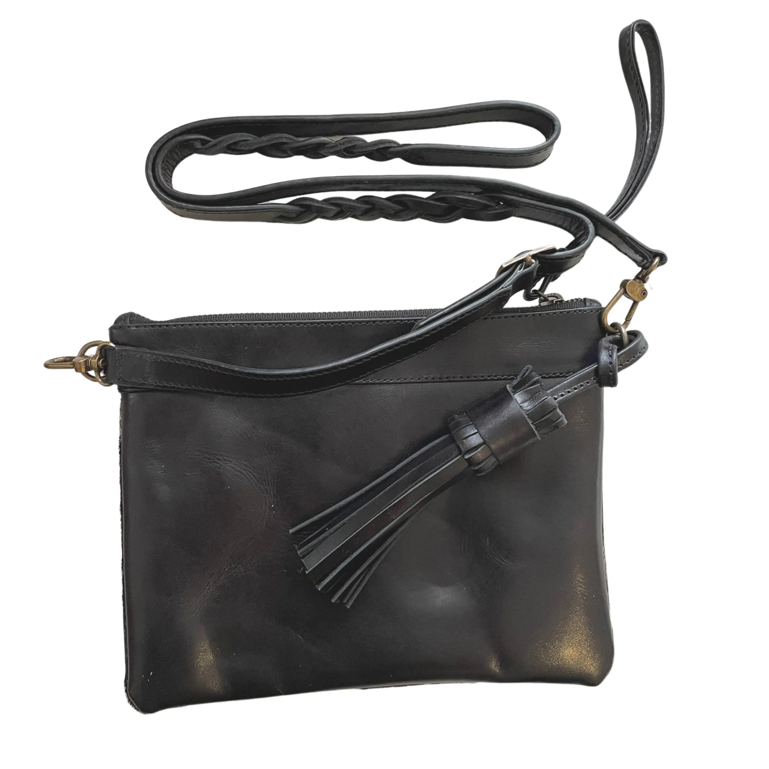 Clutch Crossbody Black And White Hair Briso