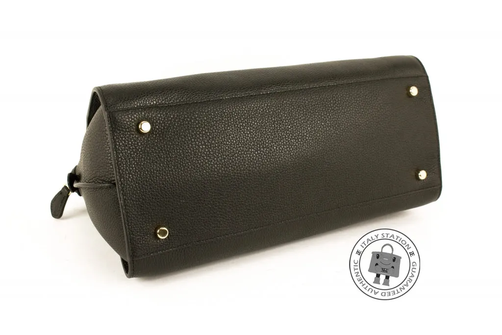 Coach 35650 Nolita Satchel IN Pebble Leather Black Leather Shoulder Bags Ghw