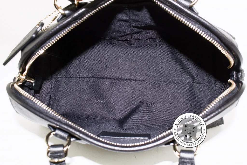 Coach 35650 Nolita Satchel IN Pebble Leather Black Leather Shoulder Bags Ghw