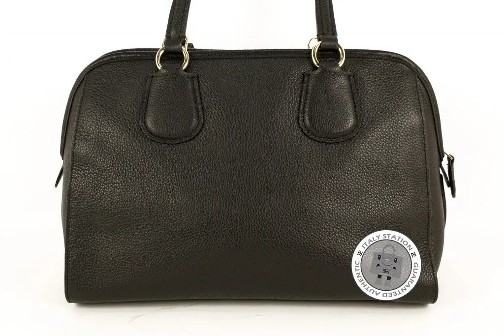 Coach 35650 Nolita Satchel IN Pebble Leather Black Leather Shoulder Bags Ghw