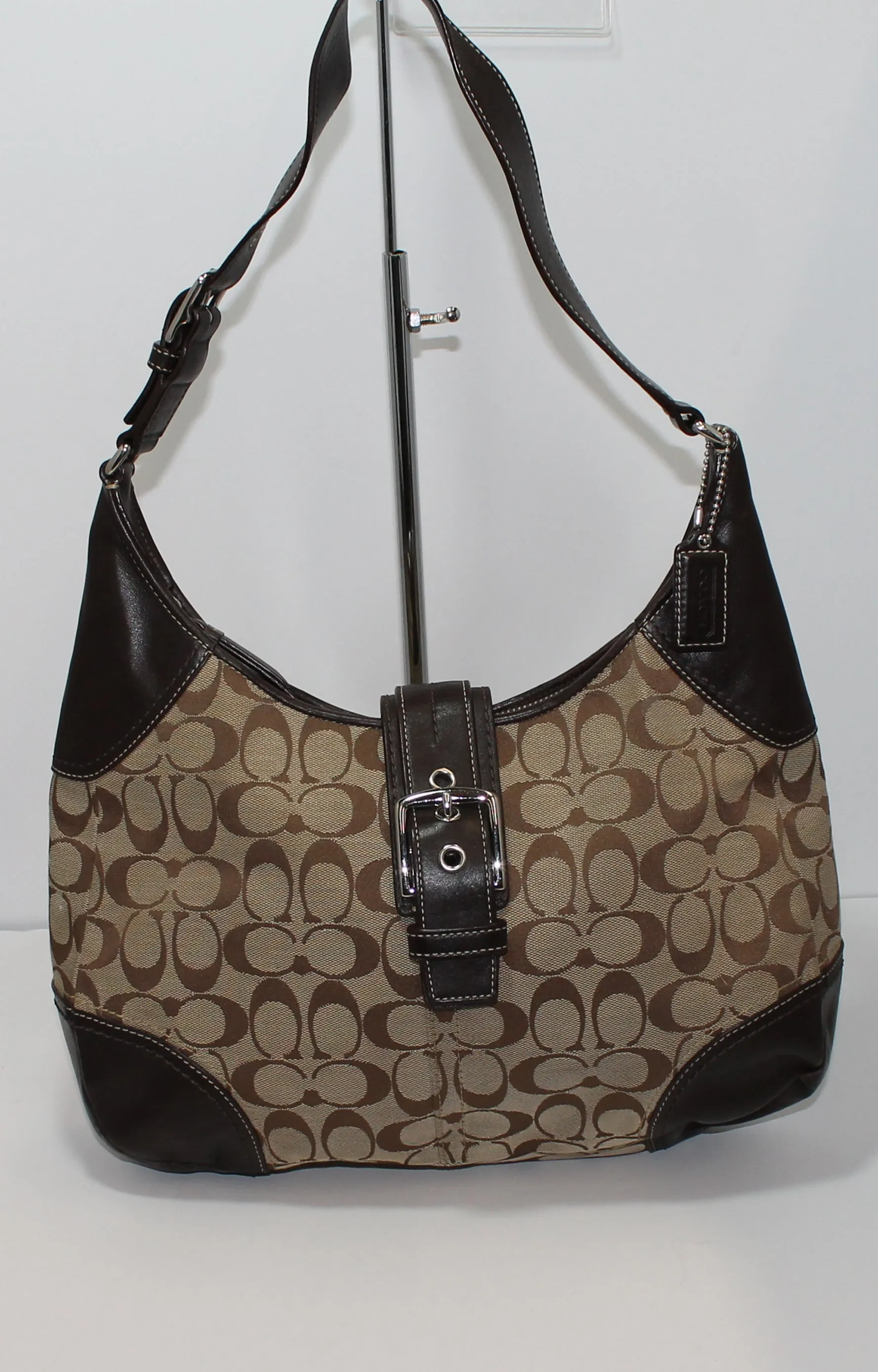 Coach Purse: F12640 Brown Leather Hobo Bag