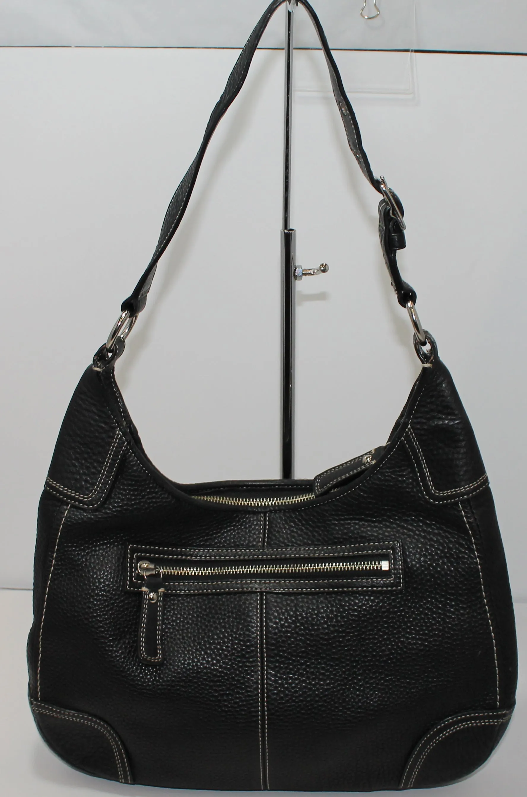 Coach Purse: F13956 Black Hamilton Leather Hobo Bag