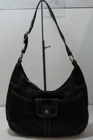 Coach Purse: F13956 Black Hamilton Leather Hobo Bag