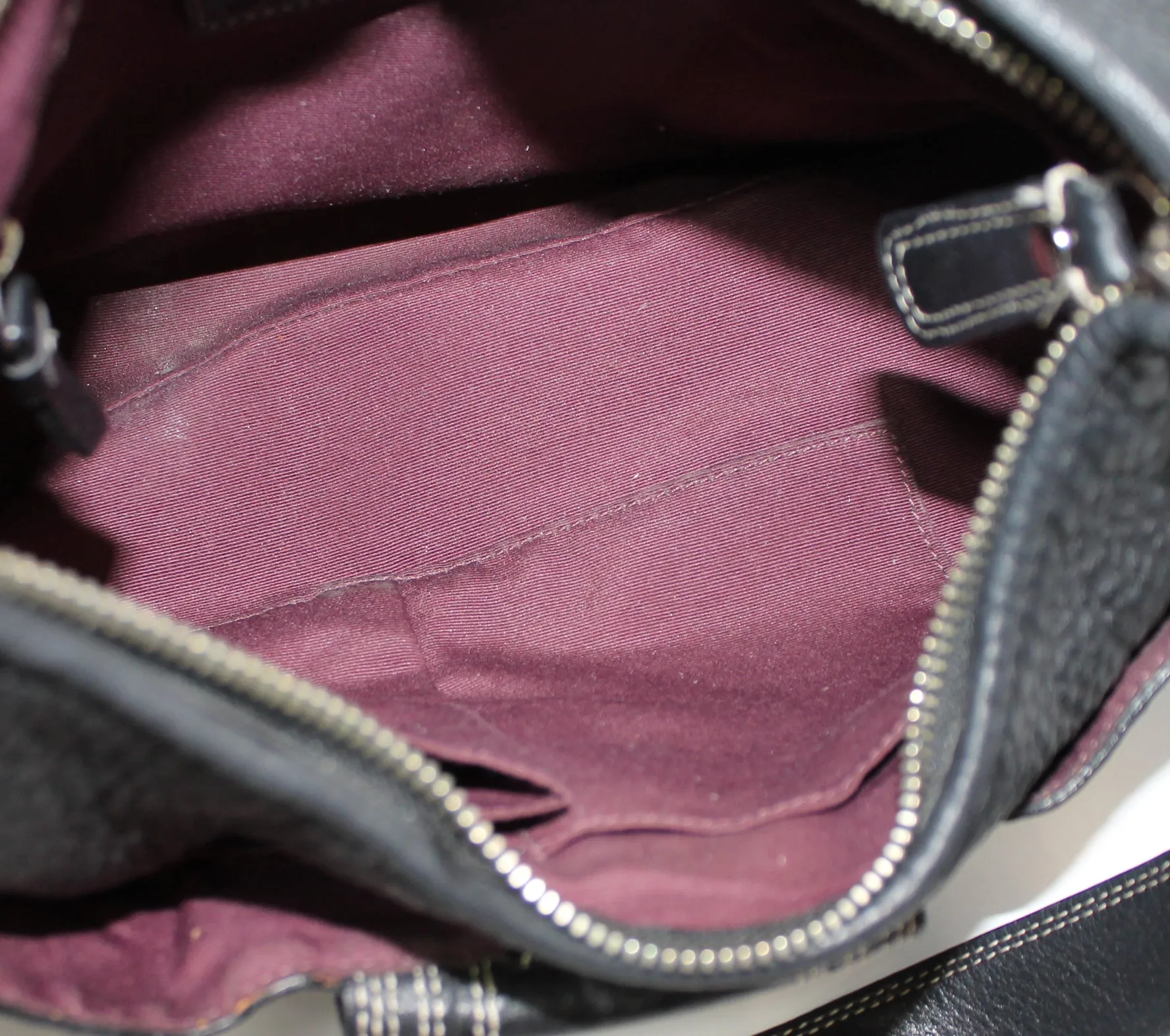 Coach Purse: F13956 Black Hamilton Leather Hobo Bag