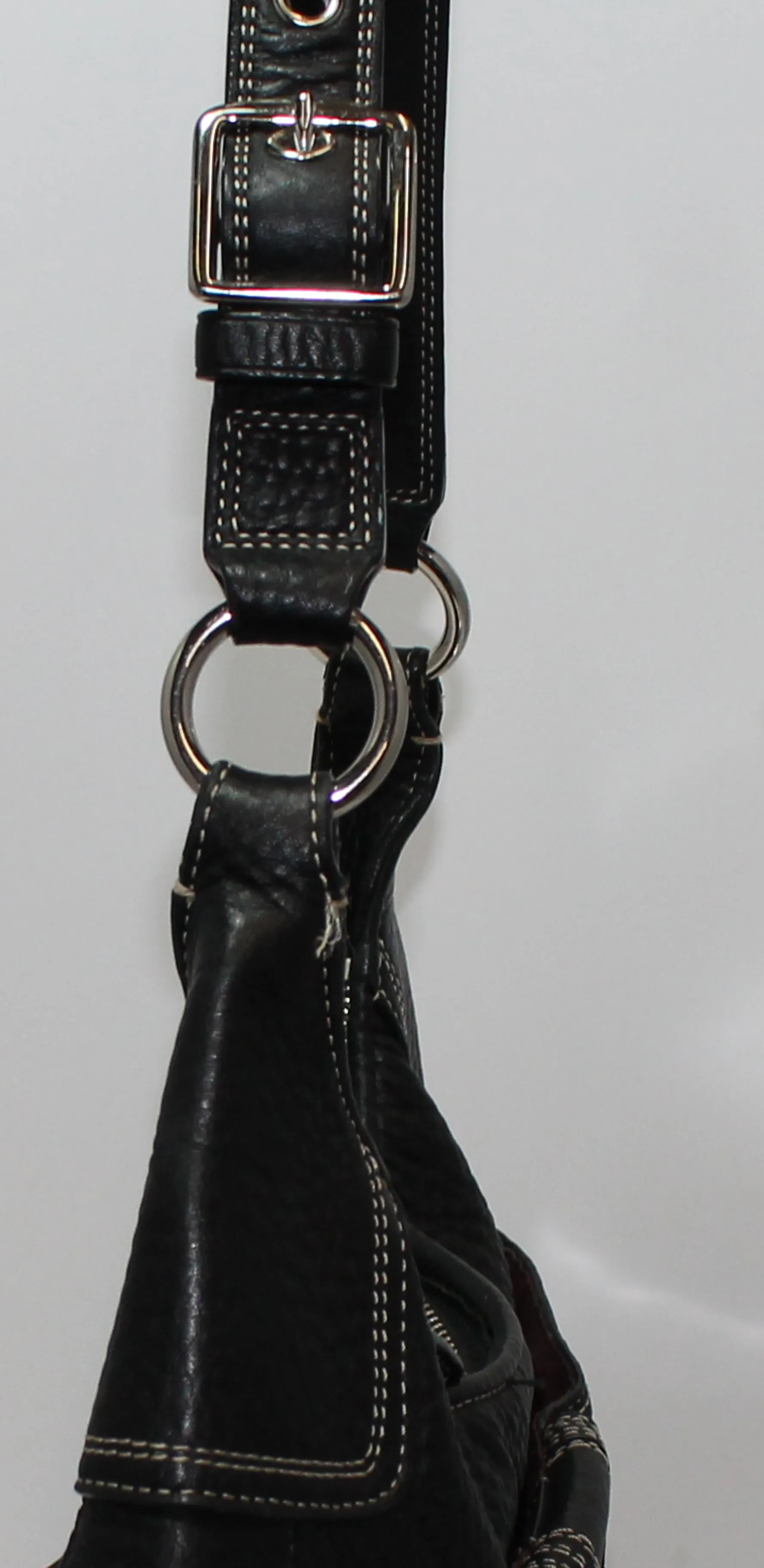 Coach Purse: F13956 Black Hamilton Leather Hobo Bag
