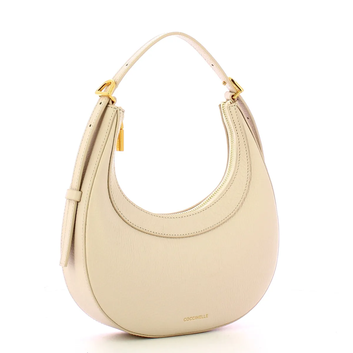 Coccinelle - Whisper Lambskin White Hobo Bag - PIP530101 - LAMBSKIN/WHITE