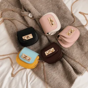 Contrasting mini saddle bag