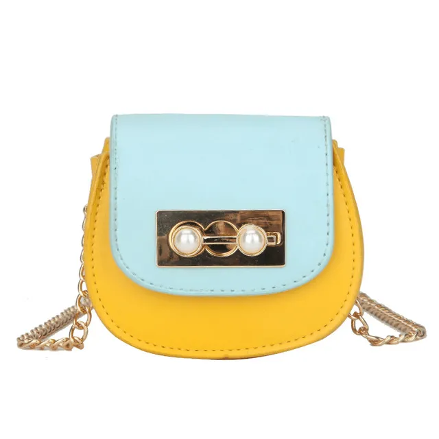 Contrasting mini saddle bag