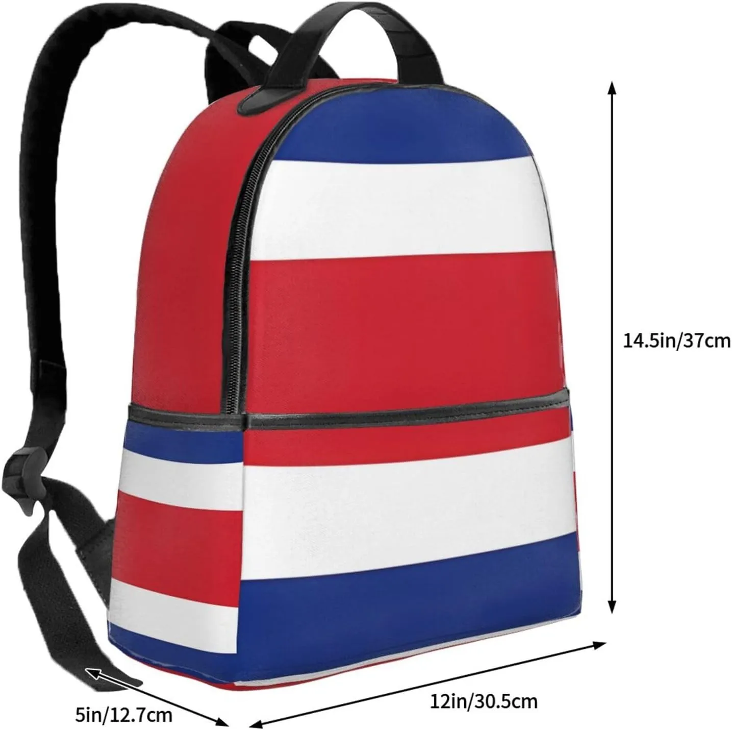 Costa Rican Flag Casual Backpacks Laptop Backpack Carry-on Daypack Sports Travel Rucksack Lightweight Working Bag for Outdoor Hiking Cycling Walking