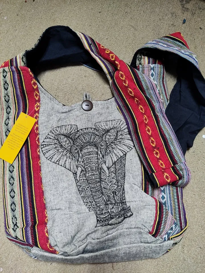 Cotton Striped Hobo Bags