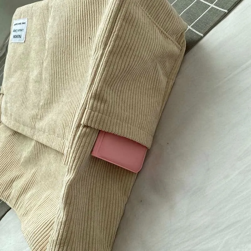 Cozy Corduroy Carryall Messenger Bags