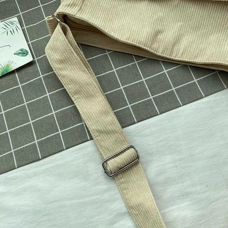 Cozy Corduroy Carryall Messenger Bags