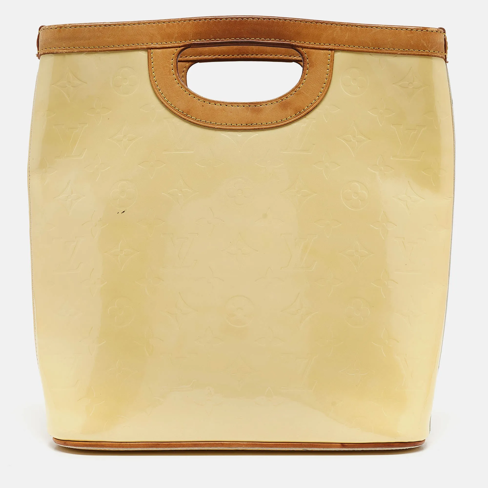 Cream Monogram Vernis Stillwood Vertical Bag