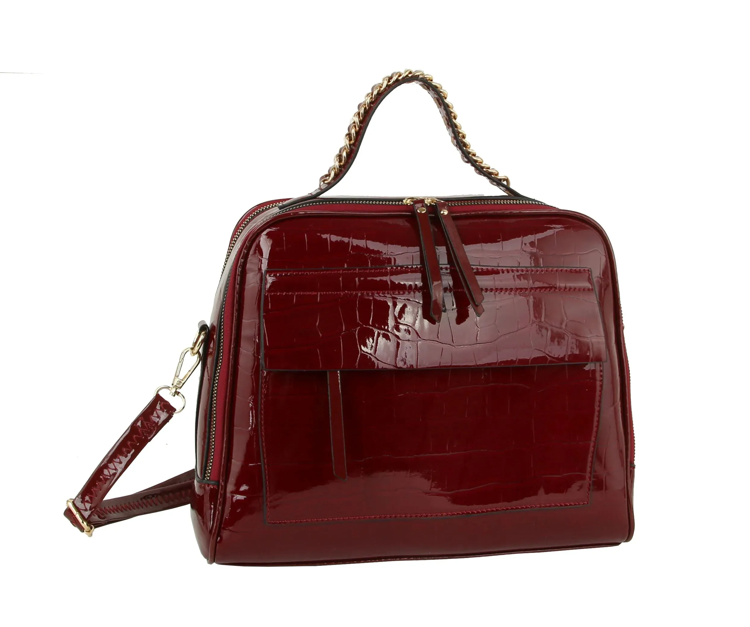 Croc Tote Satchel Purse
