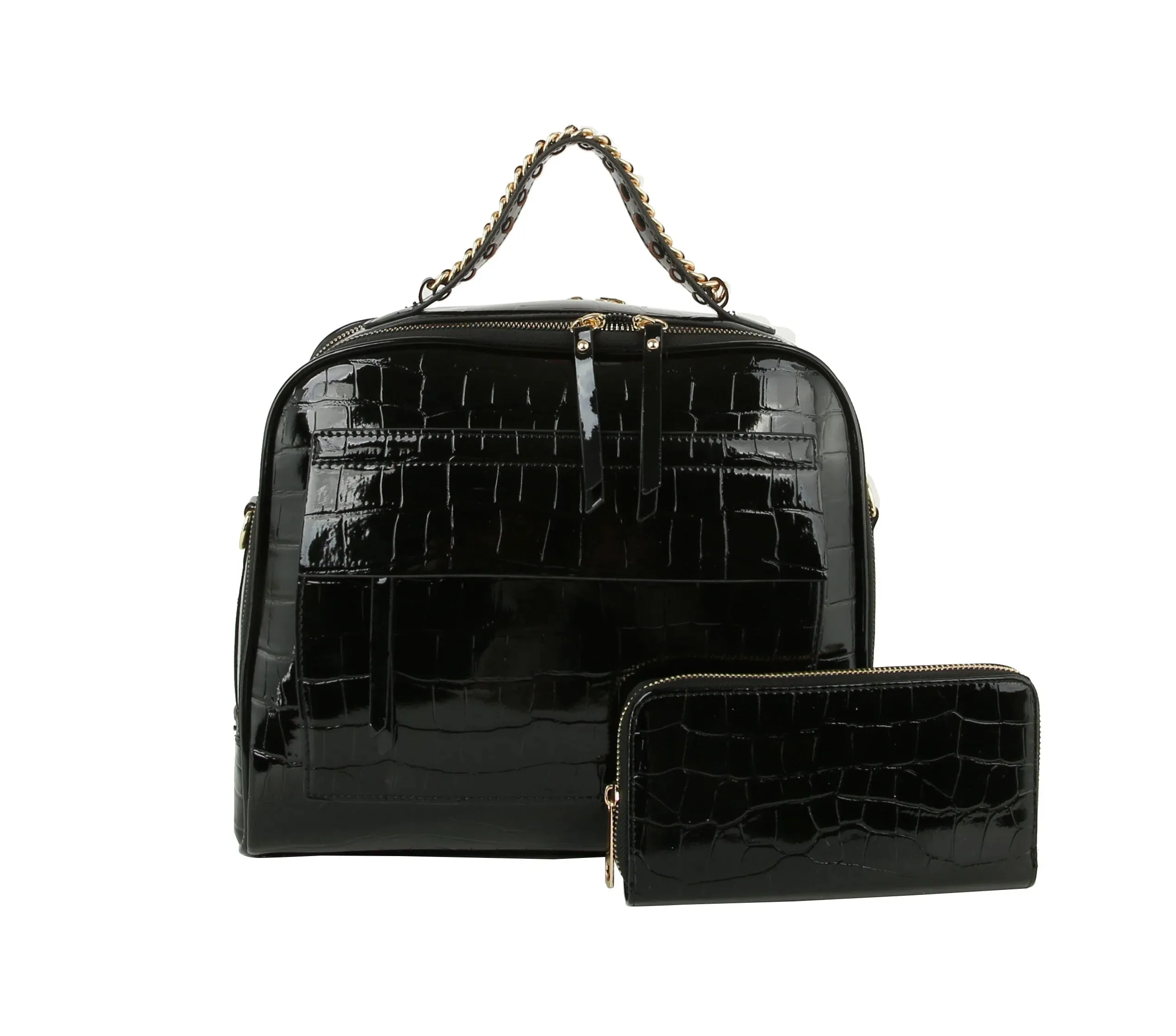 Croc Tote Satchel Purse