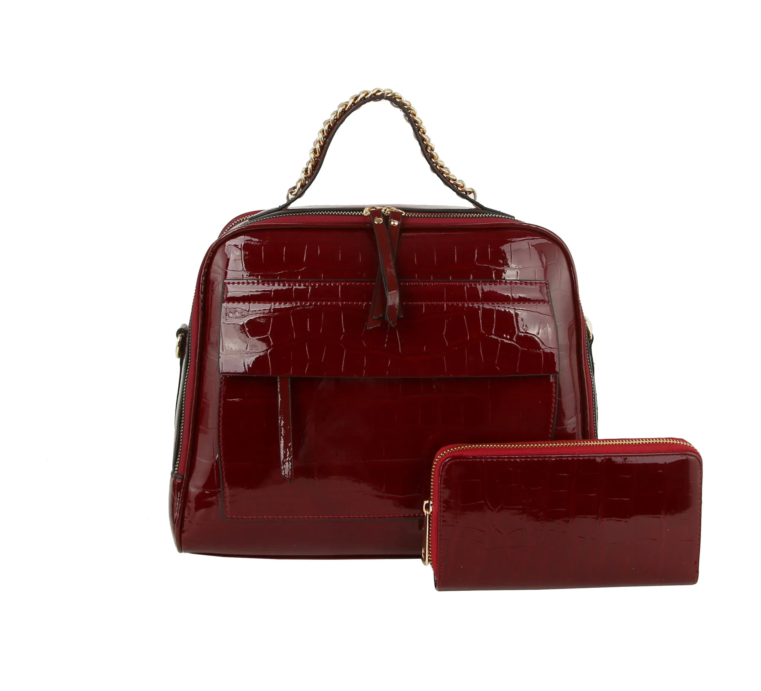 Croc Tote Satchel Purse