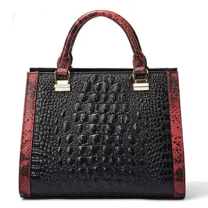 Crocodile Pattern leather Handbag