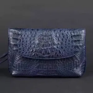 Crocodile Skin  Leather Men's Business Clutch Bag Mobile Phone Bag Purse