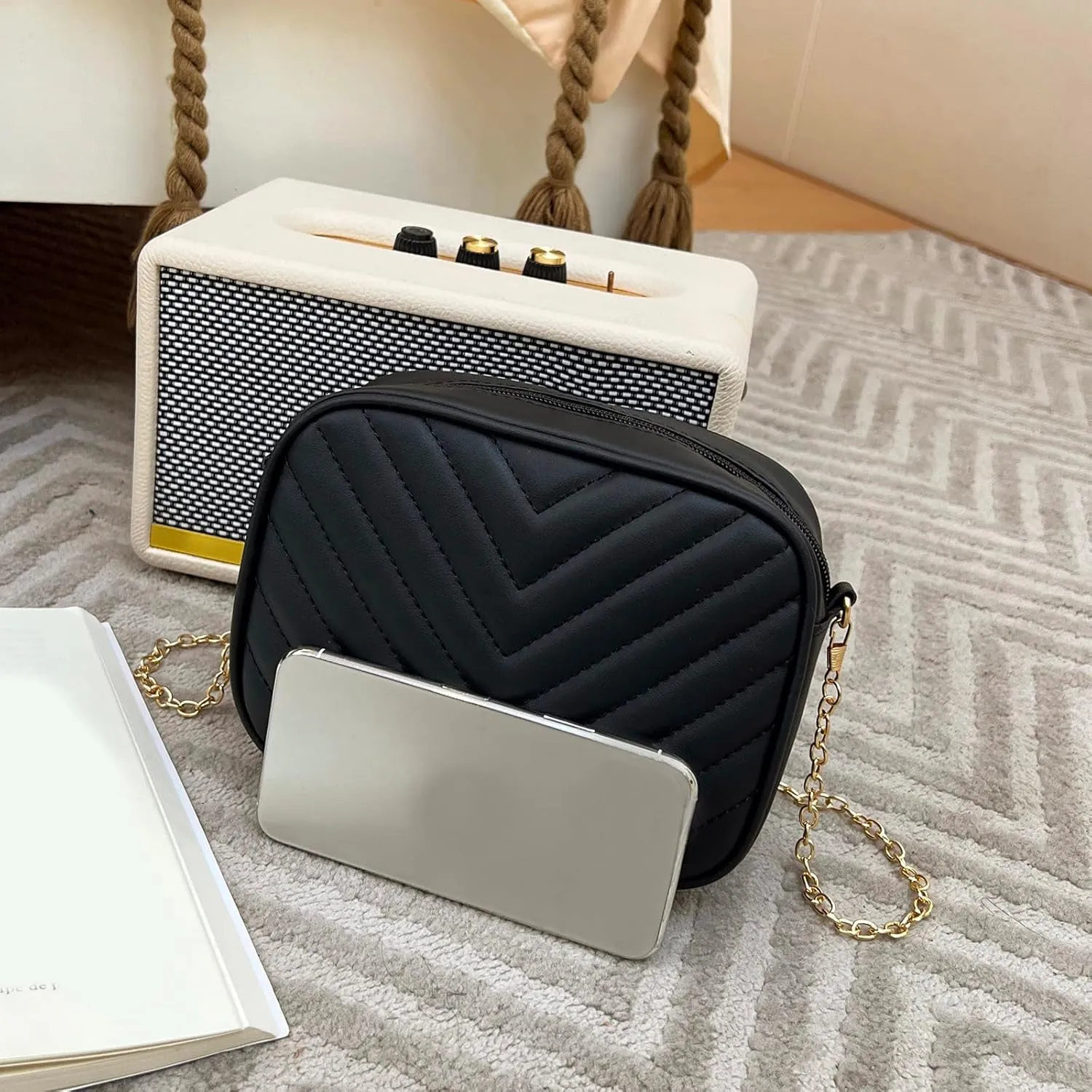 Crossbody Bag for Women Women Messenger Bag Fashion Simple Trend Chain Shoulder Purse Practical