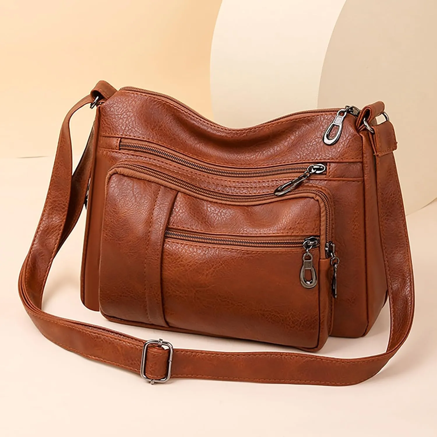 Crossbody Bag for Women Women Vintage Soft Leather Water Proof Fashionable Crossbody Bag Classic Lightweight