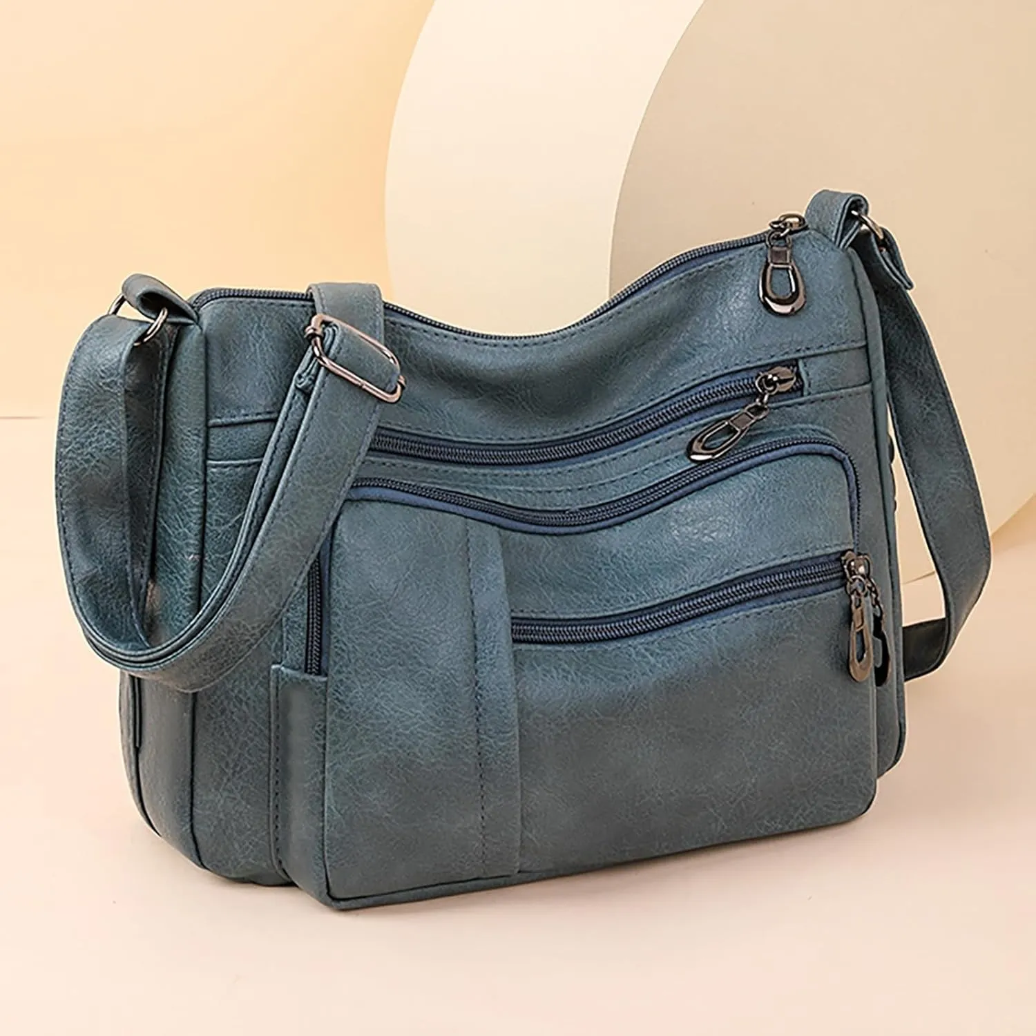 Crossbody Bag for Women Women Vintage Soft Leather Water Proof Fashionable Crossbody Bag Classic Lightweight
