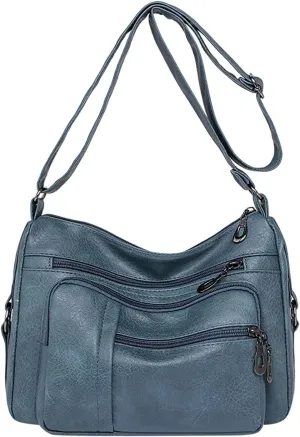 Crossbody Bag for Women Women Vintage Soft Leather Water Proof Fashionable Crossbody Bag Classic Lightweight